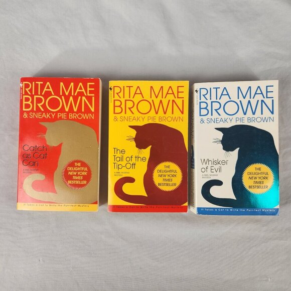 LOT 3 Rita Mae Brown and Sneaky Pie Brown Paperback Mystery Series Books 10-12 - Picture 2 of 3